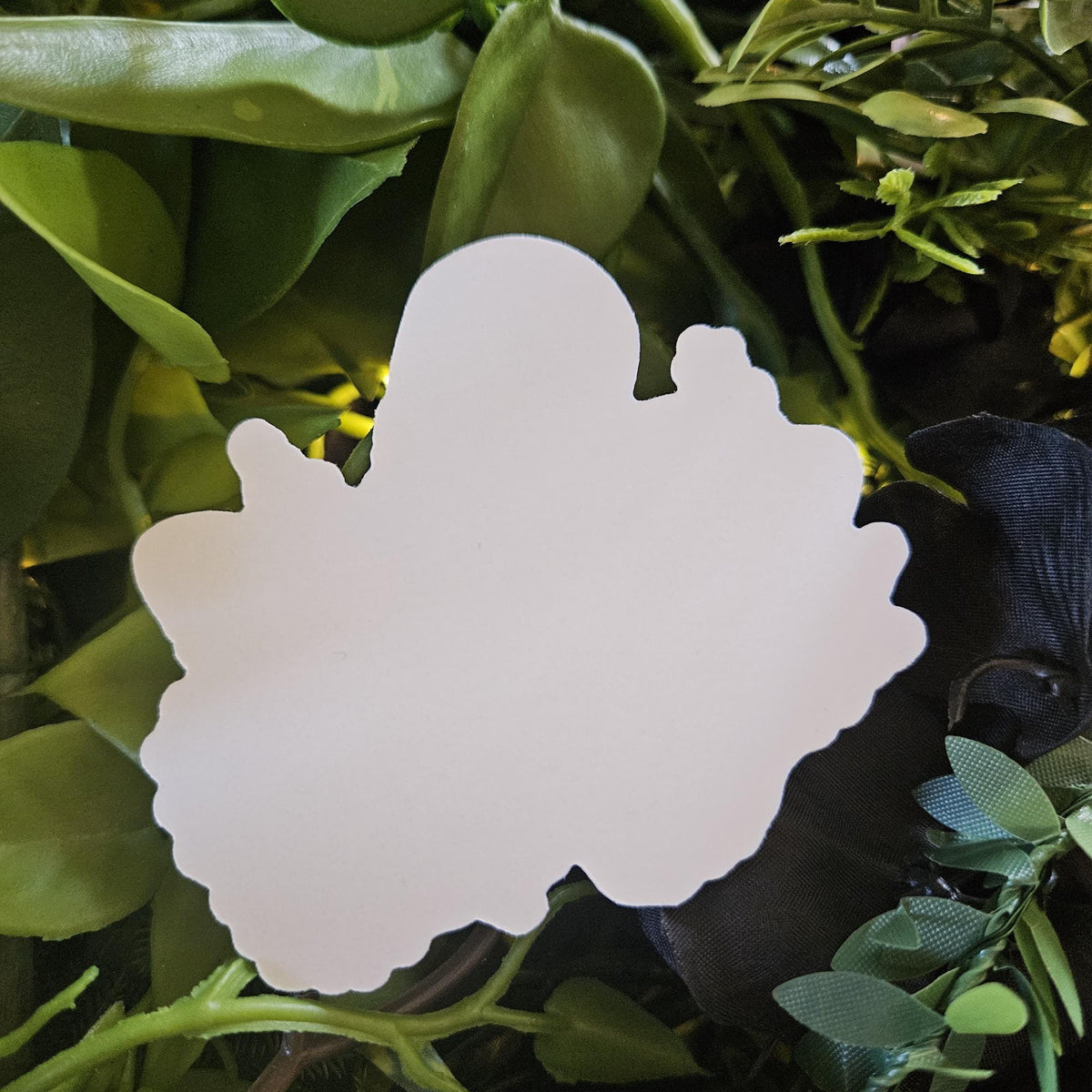 MATTE STICKER: White Witch Moth with Daisies and Lavender