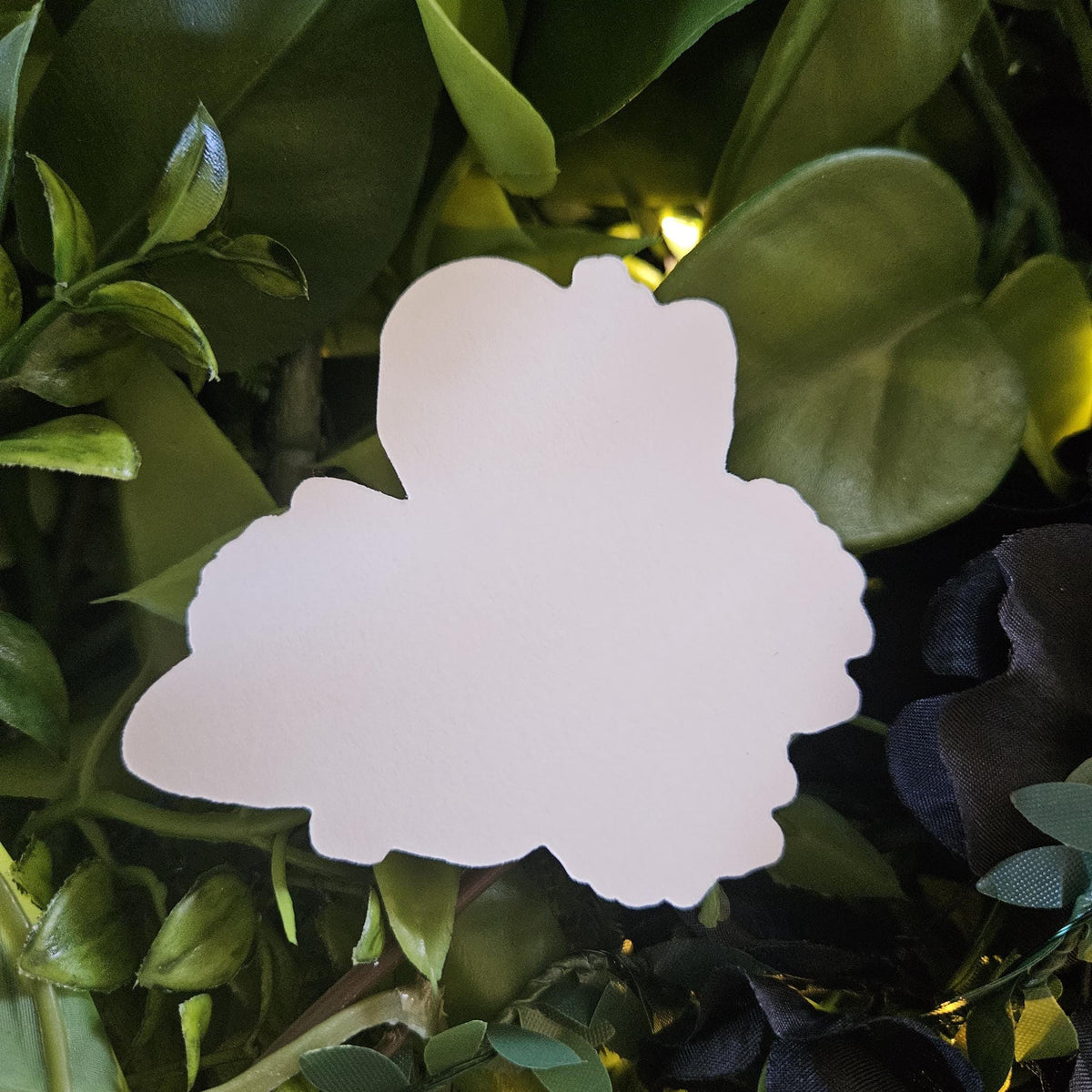 MATTE STICKER: Blue Tiger Moth with Aster Flowers