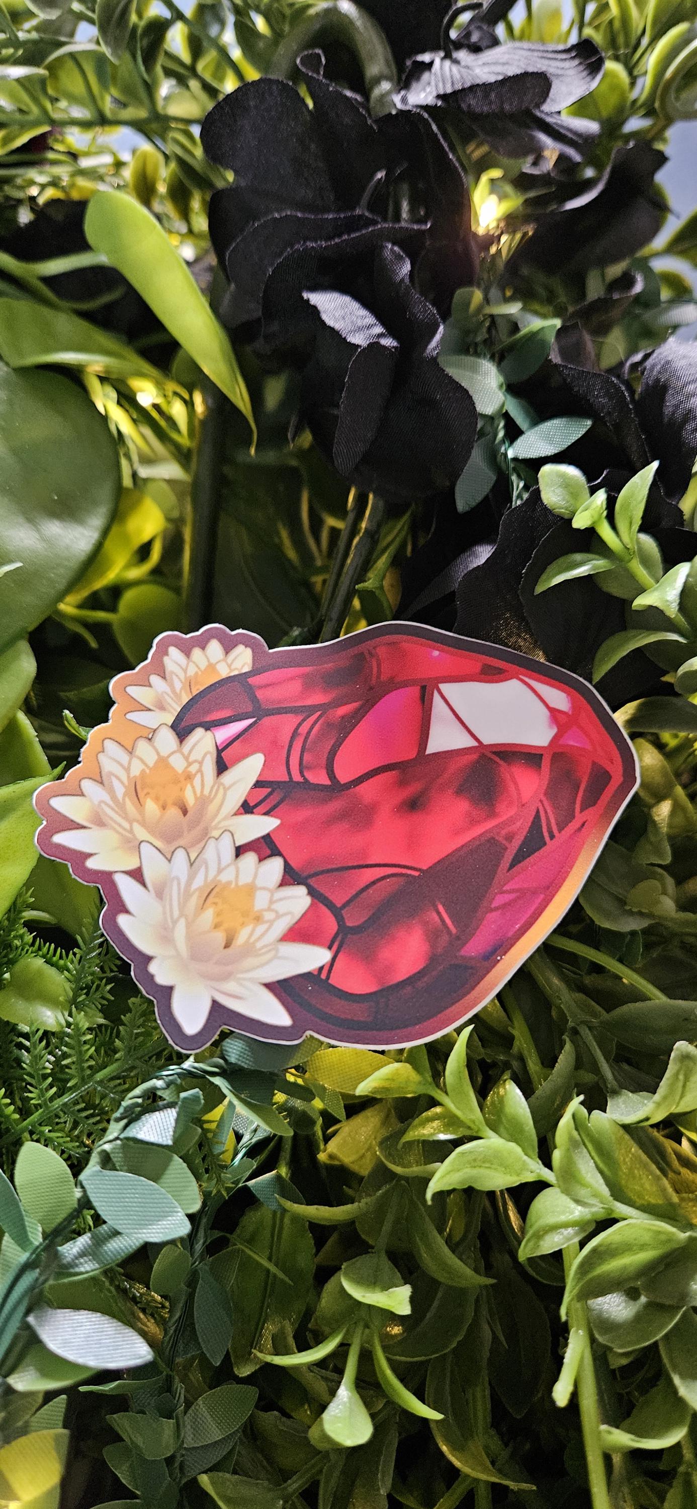 MATTE STICKER: July Ruby with Water Lily Acornandcrowstudio