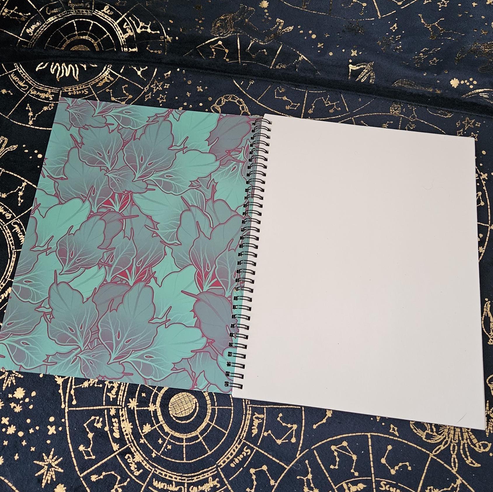 8.5 x 11 HANDMADE SPIRAL NOTEBOOK: AnxieTEA Teal 'Tea' Can Acornandcrowstudio
