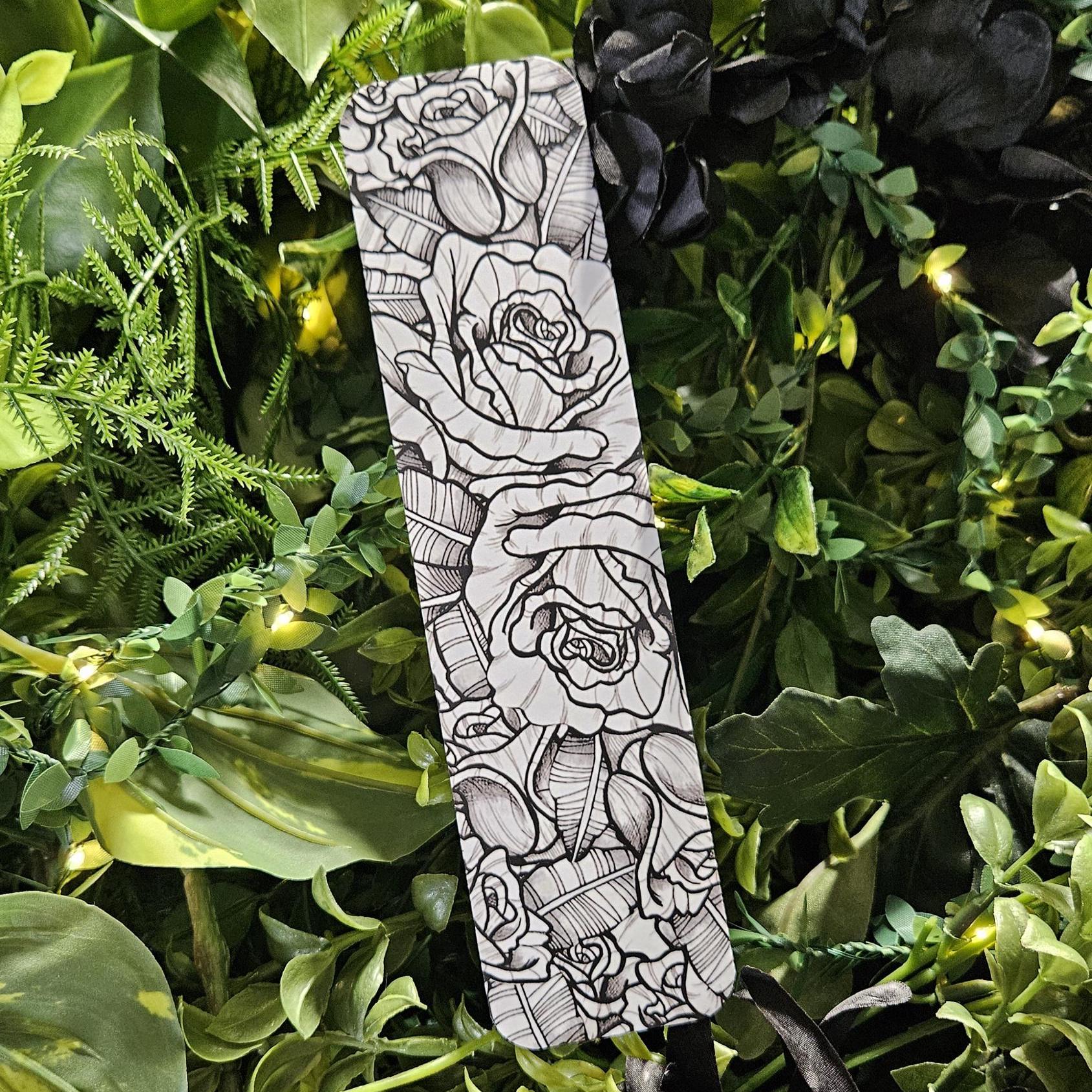 BOOKMARK: Black and Grey Tattoo Style Roses Acornandcrowstudio