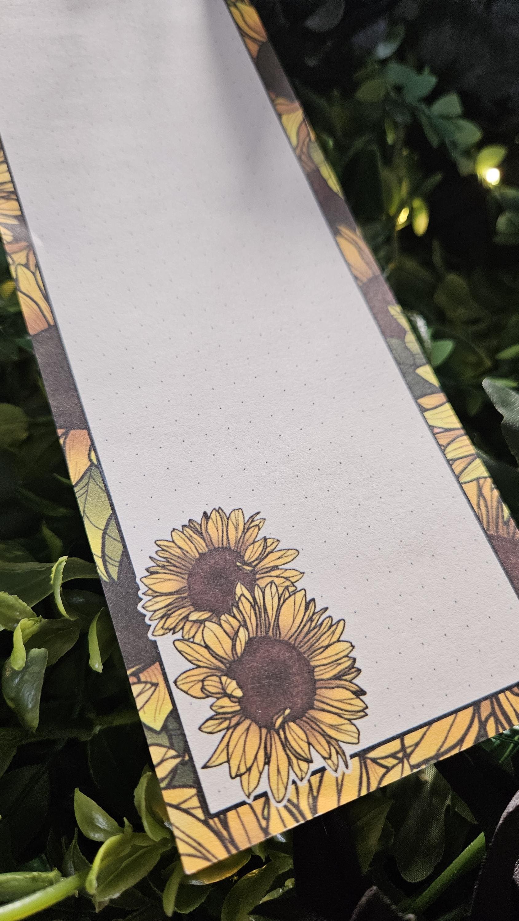 NOTEPAD 3 x 8: Sunflowers - Dotted Acornandcrowstudio