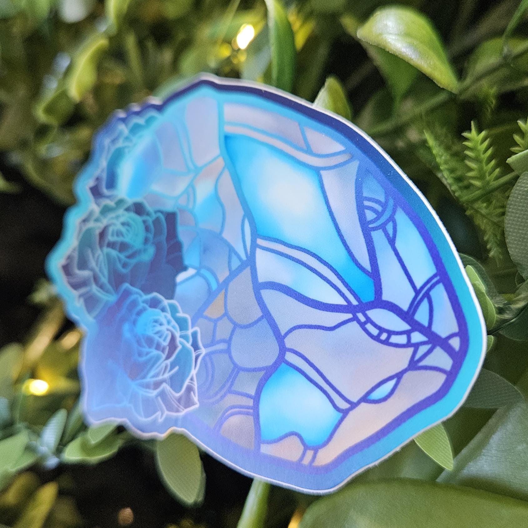 MATTE STICKER: Moonstone with Roses Acornandcrowstudio