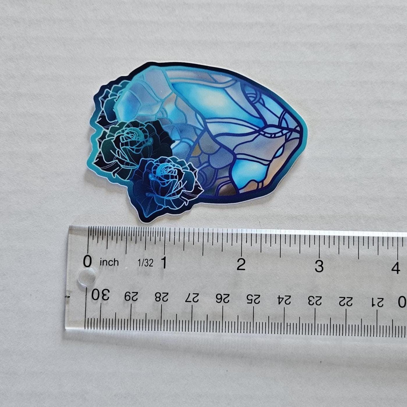 MATTE STICKER: Moonstone with Roses Acornandcrowstudio