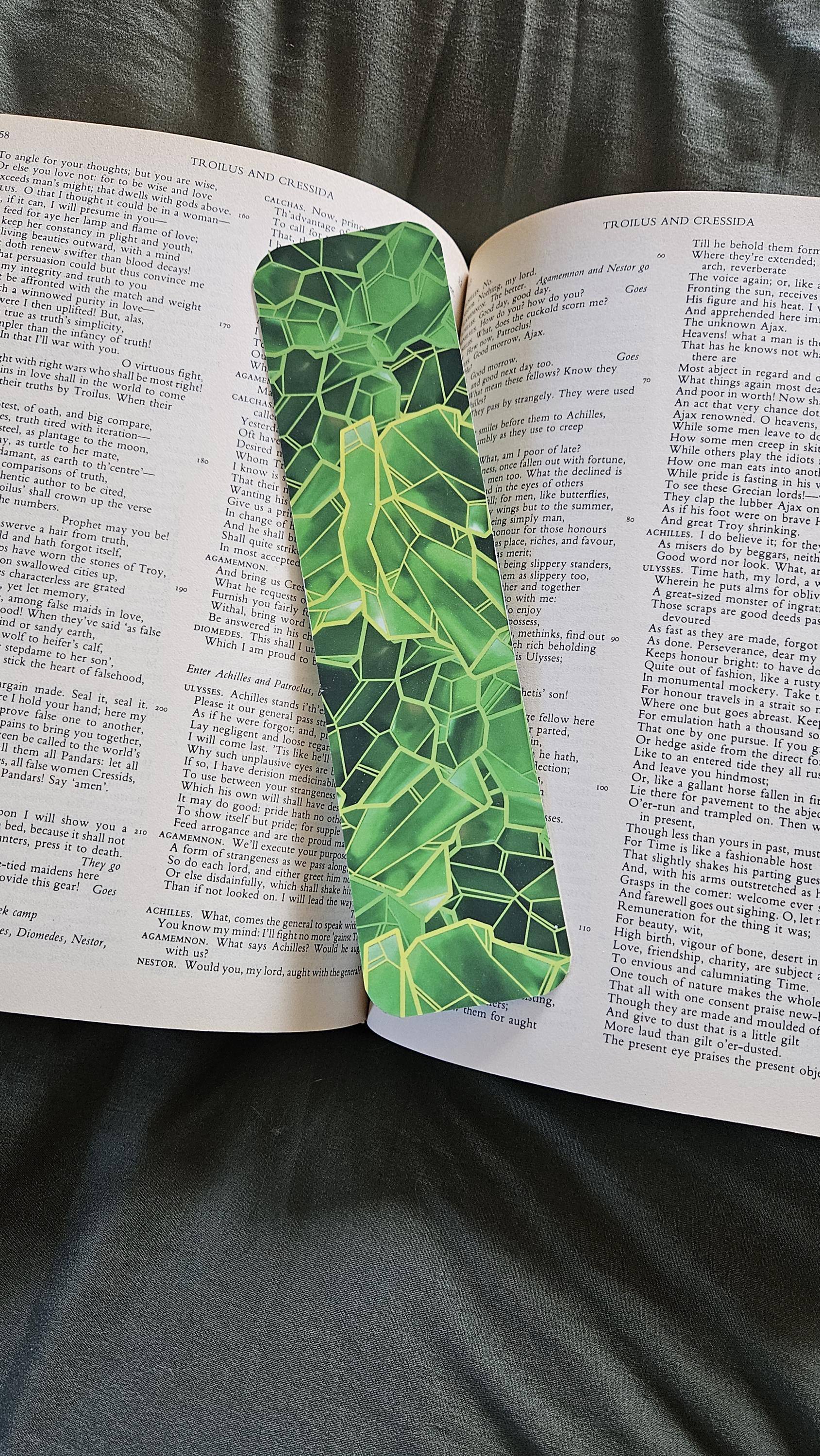 BOOKMARK: Emerald Crystal 'Soft Touch' Acornandcrowstudio
