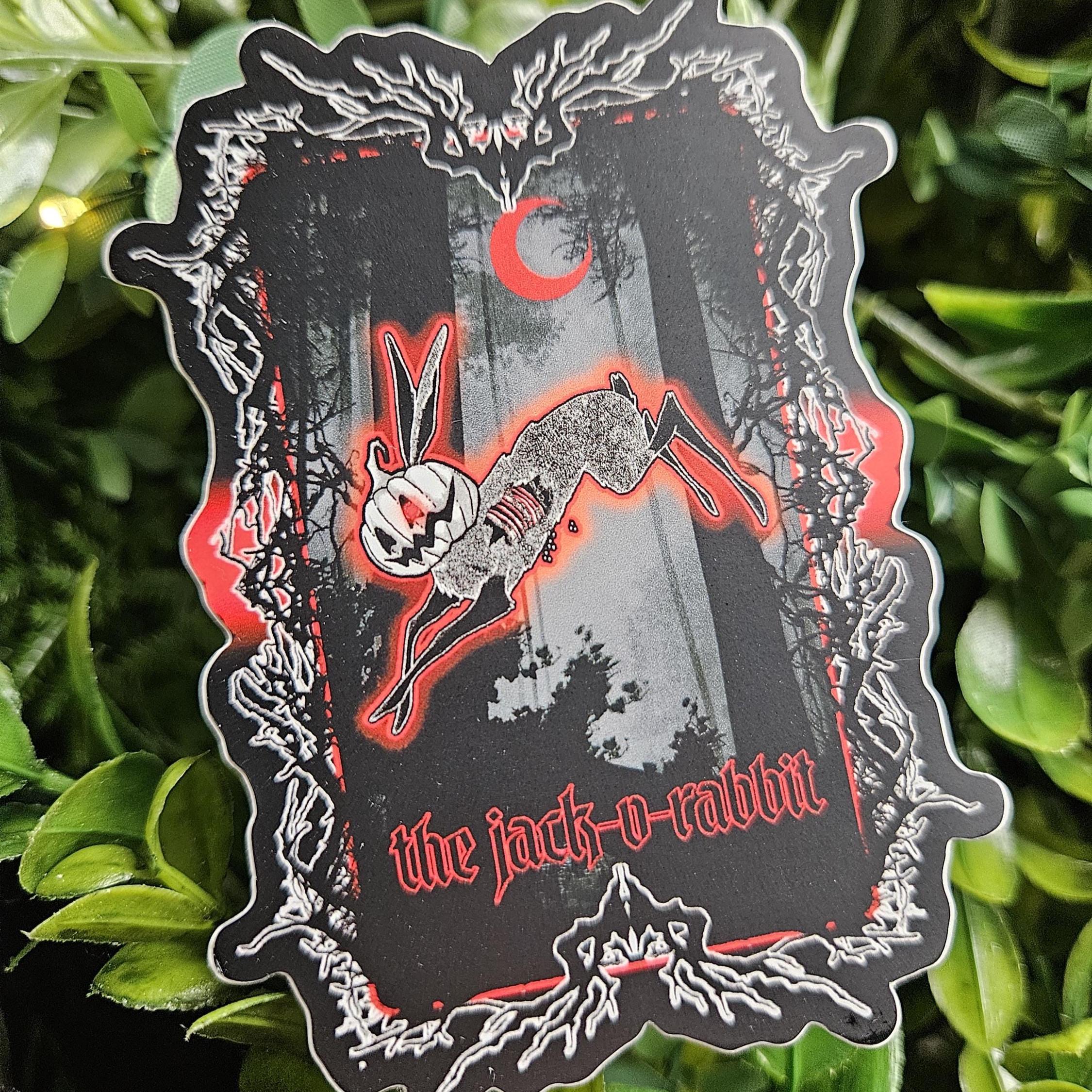 MATTE STICKER: The Jack-o-Rabbit Tarot Style Art Acornandcrowstudio