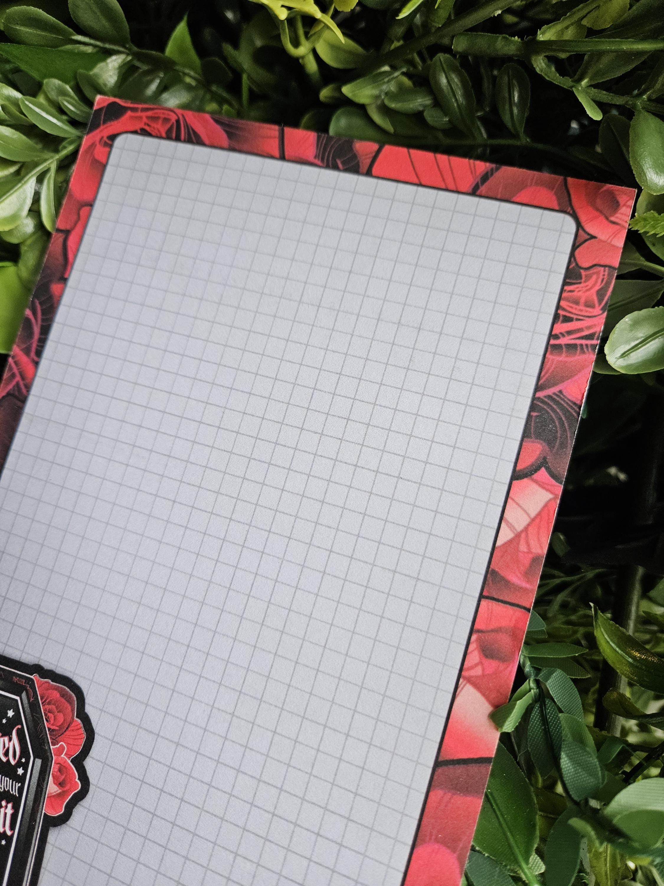 NOTEPAD 5 x 8: Tired of Your Sh*t Coffin with Grid Pages Acornandcrowstudio