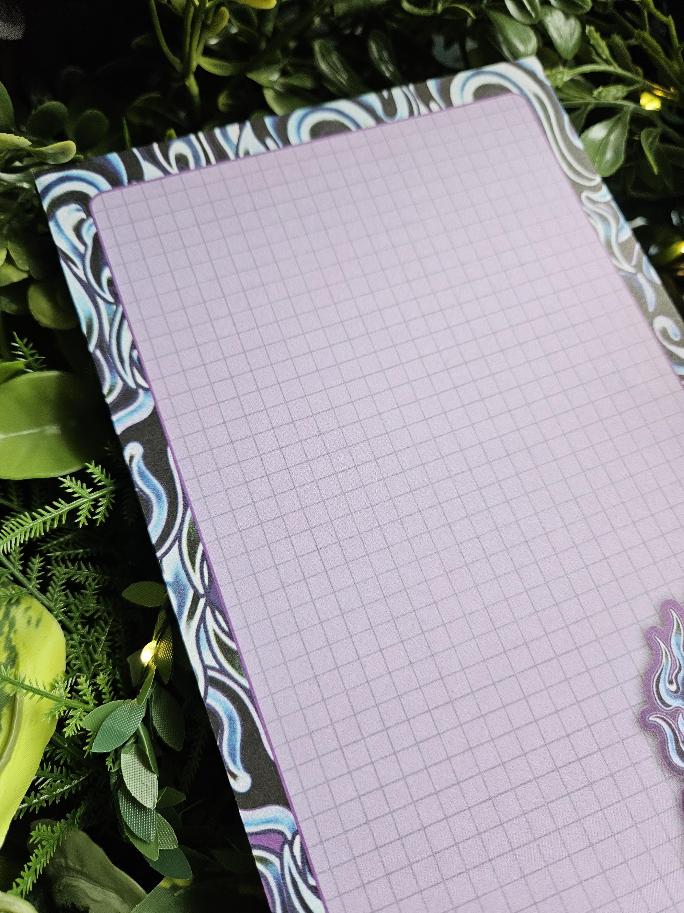 NOTEPAD 5 x 8: Become a Witch Worth Burning Coffin with Grid Pages Acornandcrowstudio