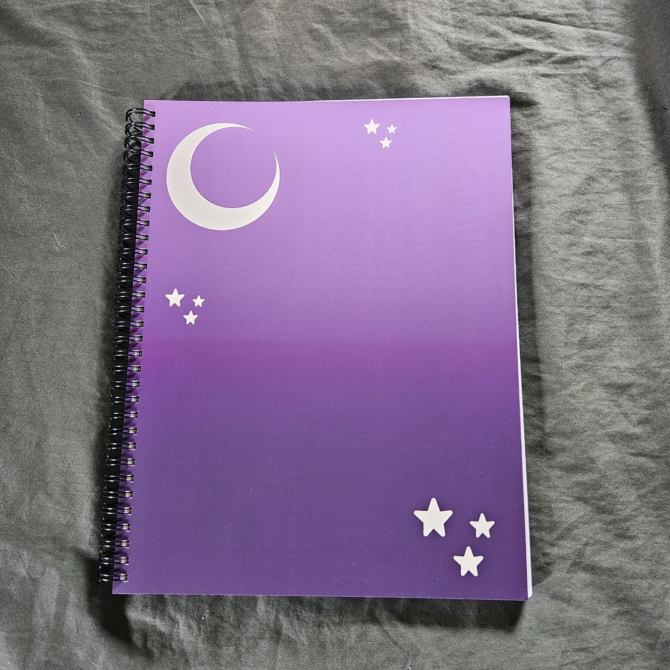 8.5 x 11 HANDMADE SPIRAL NOTEBOOK: The Cat Tarot Style Acornandcrowstudio