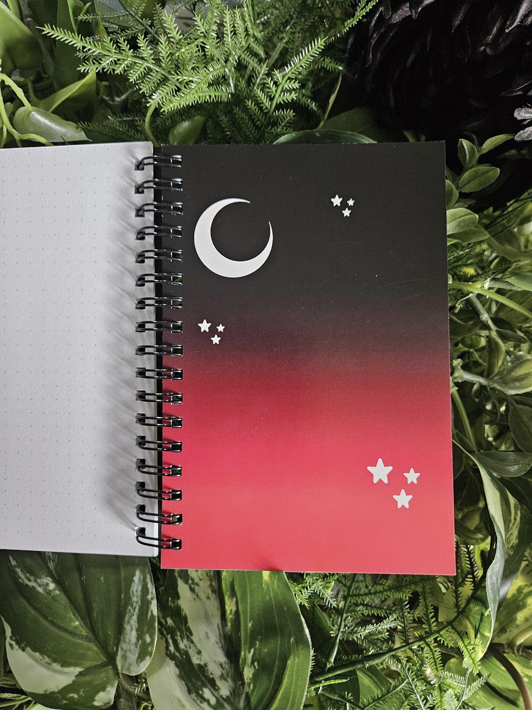 4x6 Handmade SPIRAL NOTEBOOK: ARIES Zodiac Tarot Style Art Acornandcrowstudio
