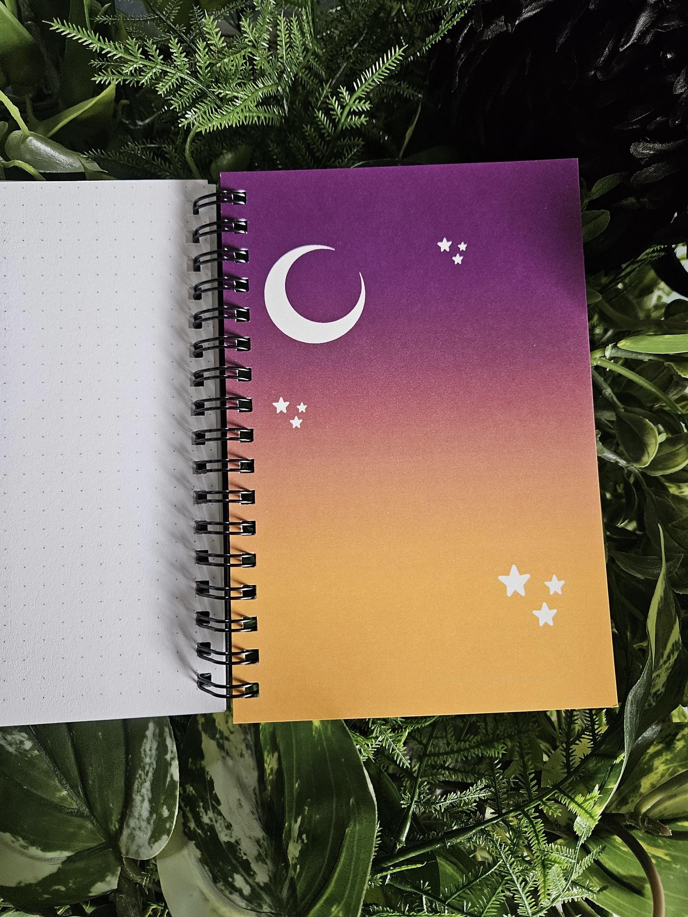 4x6 Handmade SPIRAL NOTEBOOK: LEO Zodiac Tarot Style Art Acornandcrowstudio