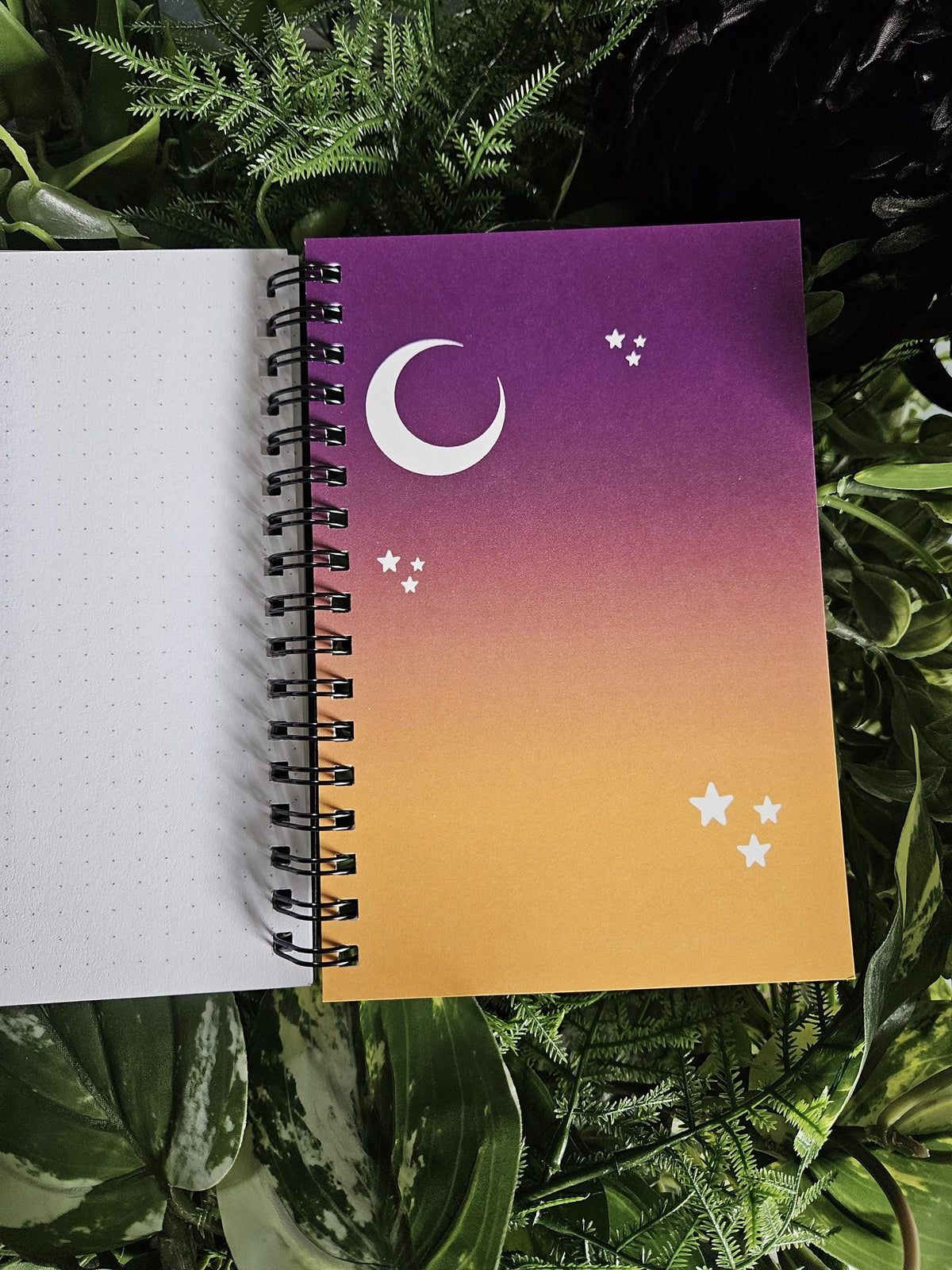 4x6 Handmade SPIRAL NOTEBOOK: LEO Zodiac Tarot Style Art Acornandcrowstudio