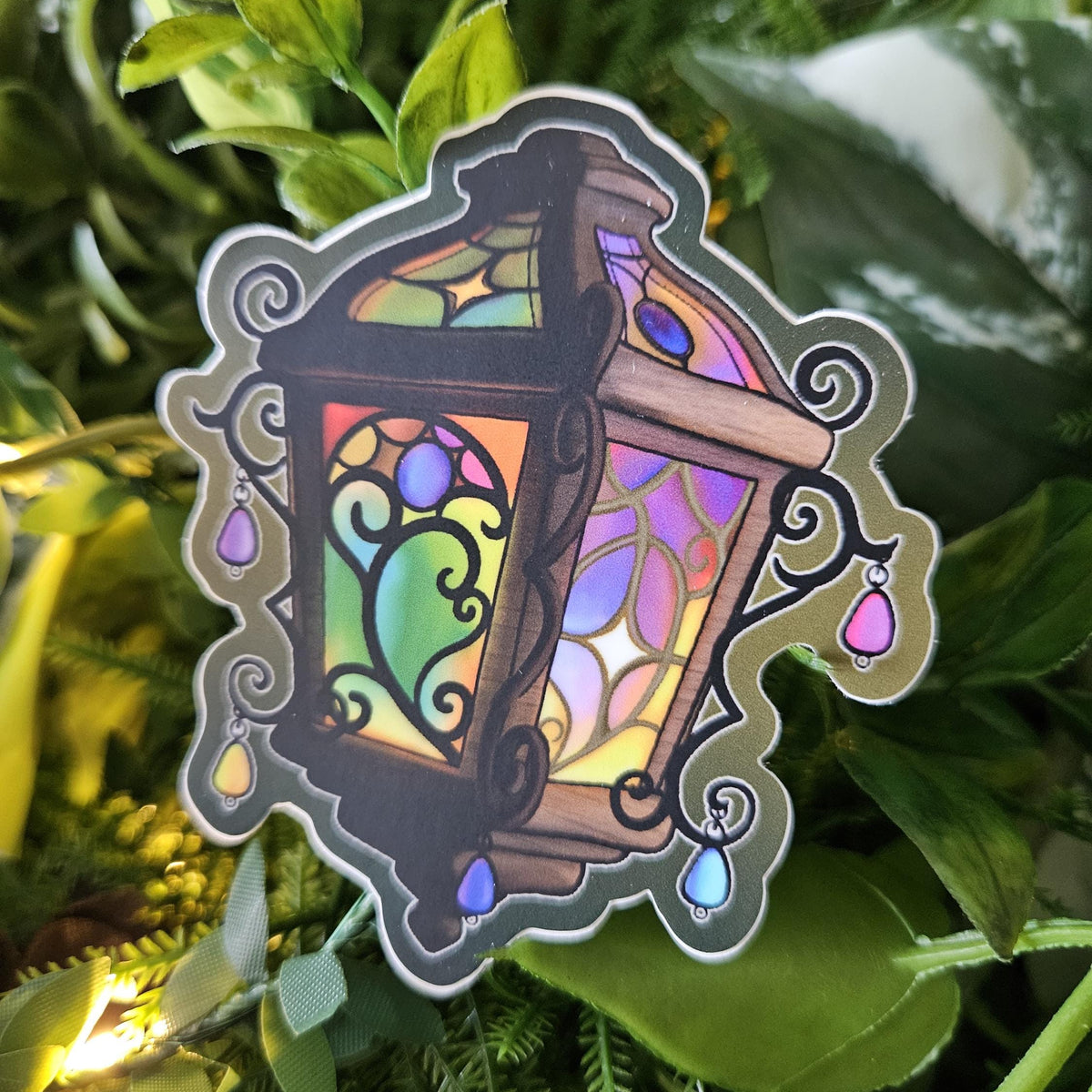 MATTE STICKER: Incantatus "Charmed Lantern" - August Stationery Club STICKER Only Acornandcrowstudio