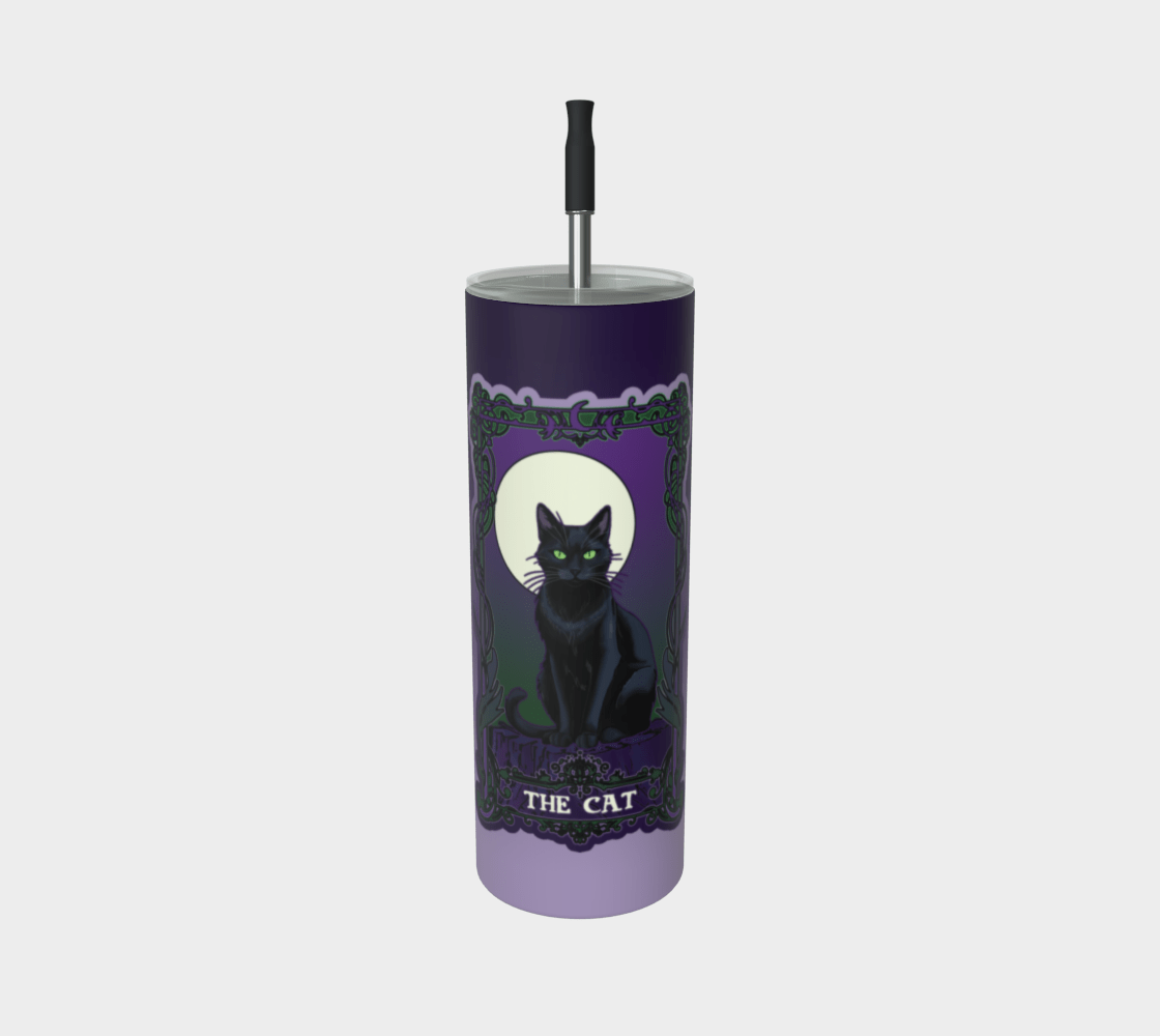 The Cat Tumbler - PRINT ON DEMAND Stainless Steel Tumbler Acornandcrowstudio