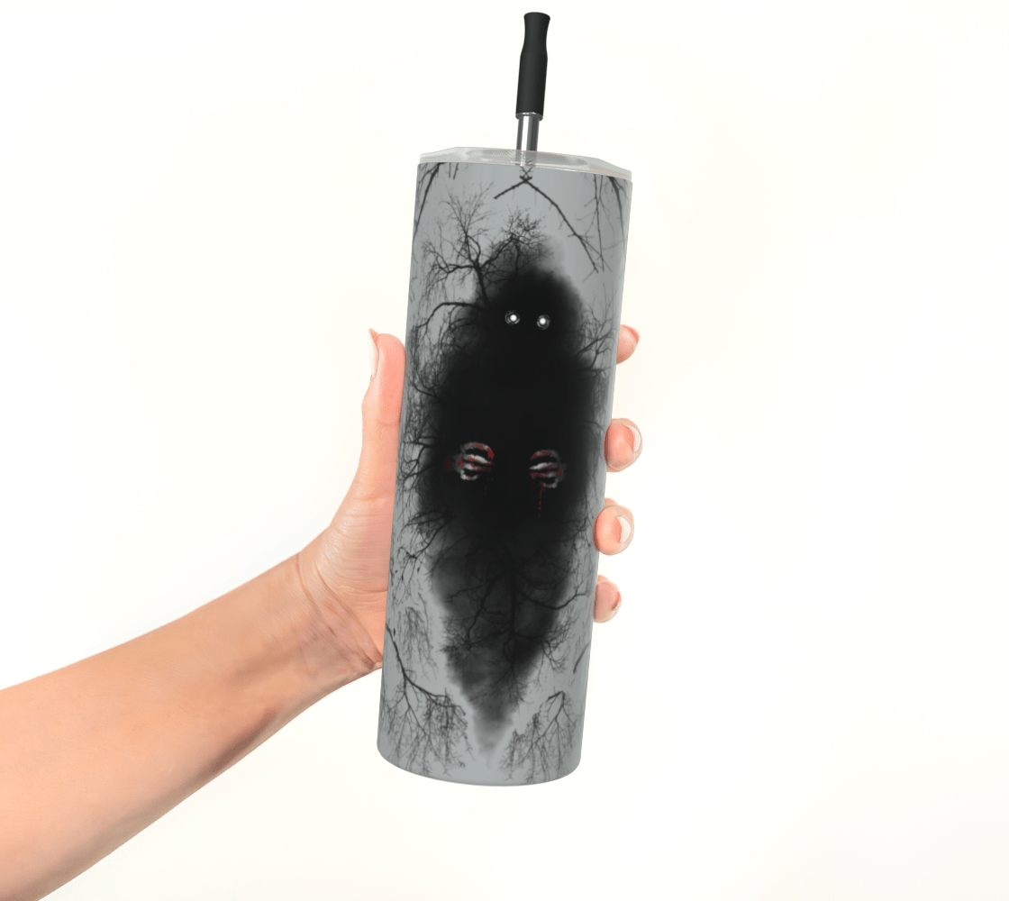 The Lurker in the Forest - PRINT ON DEMAND Stainless Steel Tumbler Acornandcrowstudio