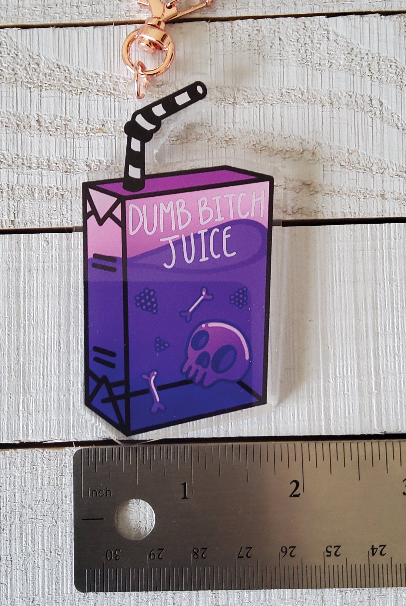 ACRYLIC CHARM: Dumb Bitch Juice Carton , Purple Juice Carton , Juice Charm , Juice Carton Charm , Kawaii Juice Charm , Purple Juice