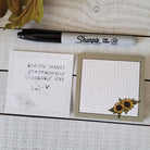 STICKY NOTES: Sunflower and Sage Notes , Floral Aesthetic Sticky Notes , Summer Sunflower Sticky Notes , Sunflower Sticky Note Pad