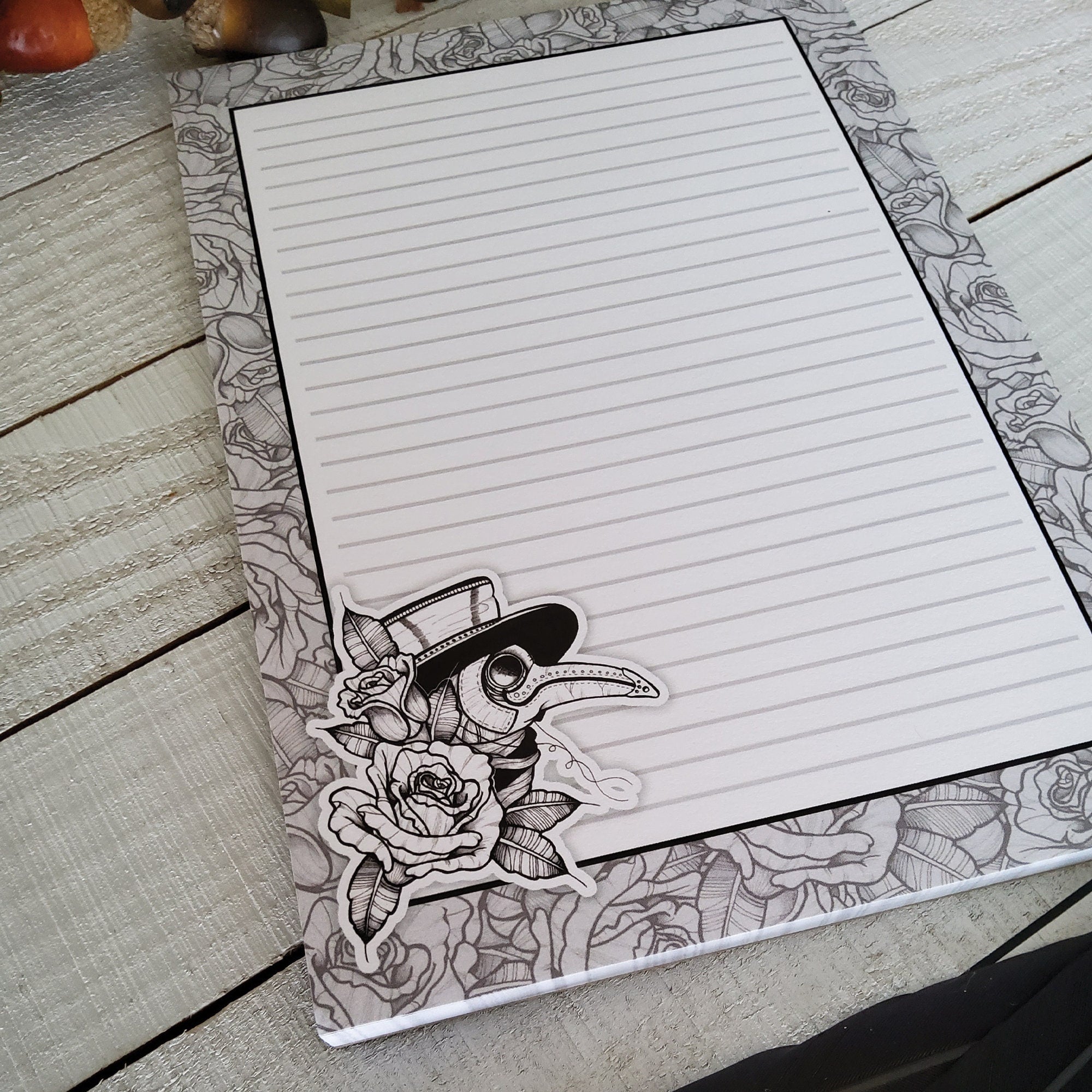 NOTEPAD: Plague Doctor To Do List Notepad , Plague Doctor Notepad , Tattoo Style Plague Doctor To Do Notepad , Plague Doctor Stationary