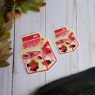 GLOSSY STICKER: Berries and Cream Milk Carton , Berries and Cream Milk Sticker , Berries and Cream Sticker , Berry Milk Sticker , Berries