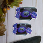 GLOSSY STICKER: Goth Don't Call Me Rotary Phone , Rotary Phone Sticker , Goth Phone Sticker , Retro Phone Sticker, Goth Sticker , Goth Vibes Sticker Acornandcrowstudio