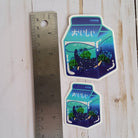 GLOSSY STICKER: Ocean Milk Sticker Die Cut Sticker , Manta Ray Milk Sticker , Blue Ocean Milk Sticker , Manta Ray Sticker , Ocean Vibes
