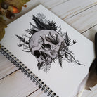 SPIRAL NOTEBOOK: Rebirth Skull and Mushrooms , Skull and Mushrooms Journal , Skull and Mushroom Spiral Notebook , Skull Notebook