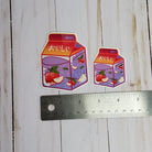 GLOSSY STICKER: Apple Milk Carton , Milk Carton Sticker , Apple Milk Carton , Apple Stickers , Fruit Stickers , Milk Sticker , Aesthetic