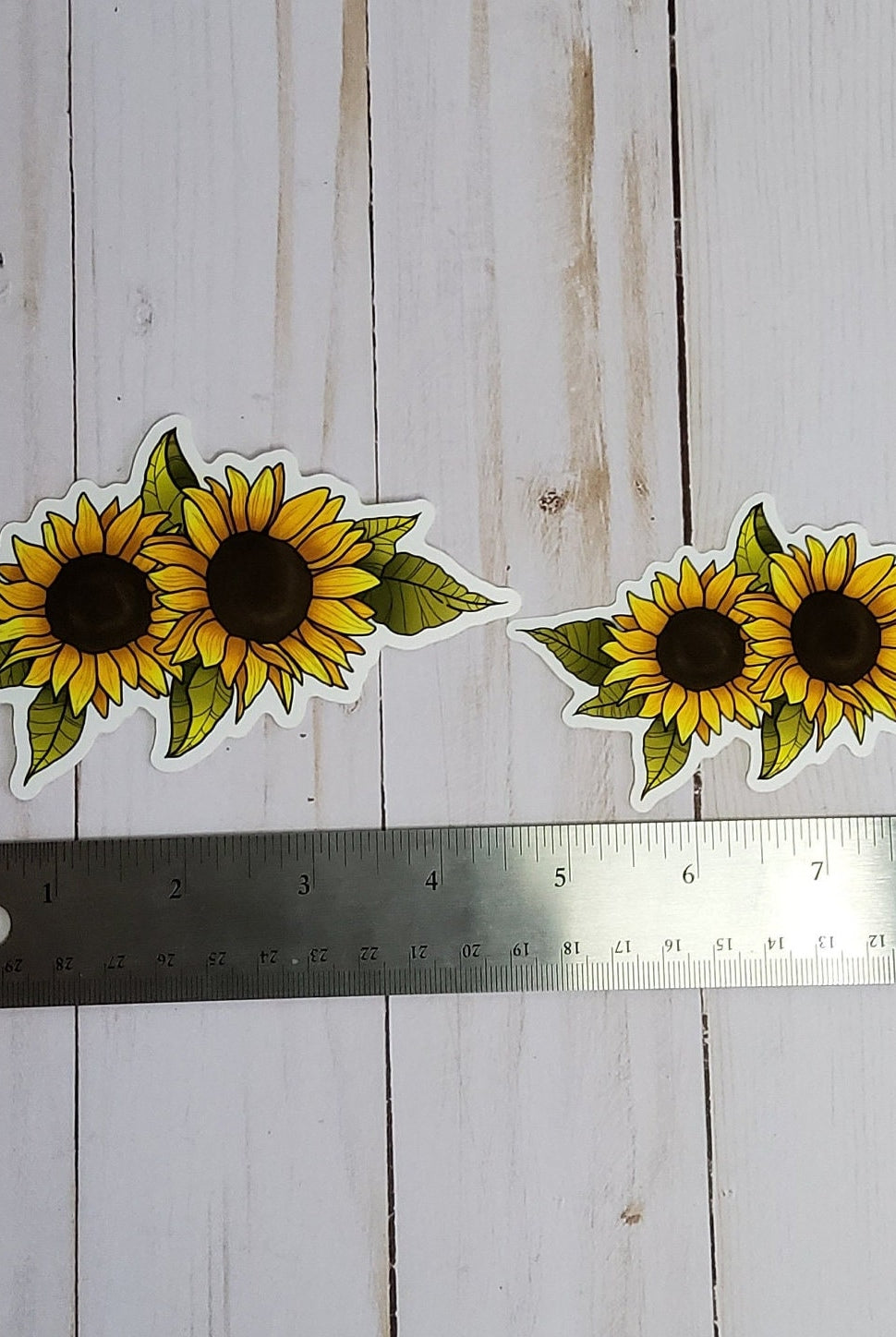 GLOSSY STICKER: Sunflower Botanical Illustration , Sunflower Sticker , Yellow and Gold Sunflower Sticker , Sunflower Vibes , Sunflowers