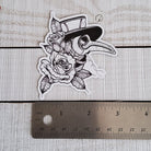 MAGNET: Plague Doctor , Plague Doctor and Roses Magnet , Plague Dr Magnet , Plague Doctor Art Magnet , Plague Doctor Decorative Magnet