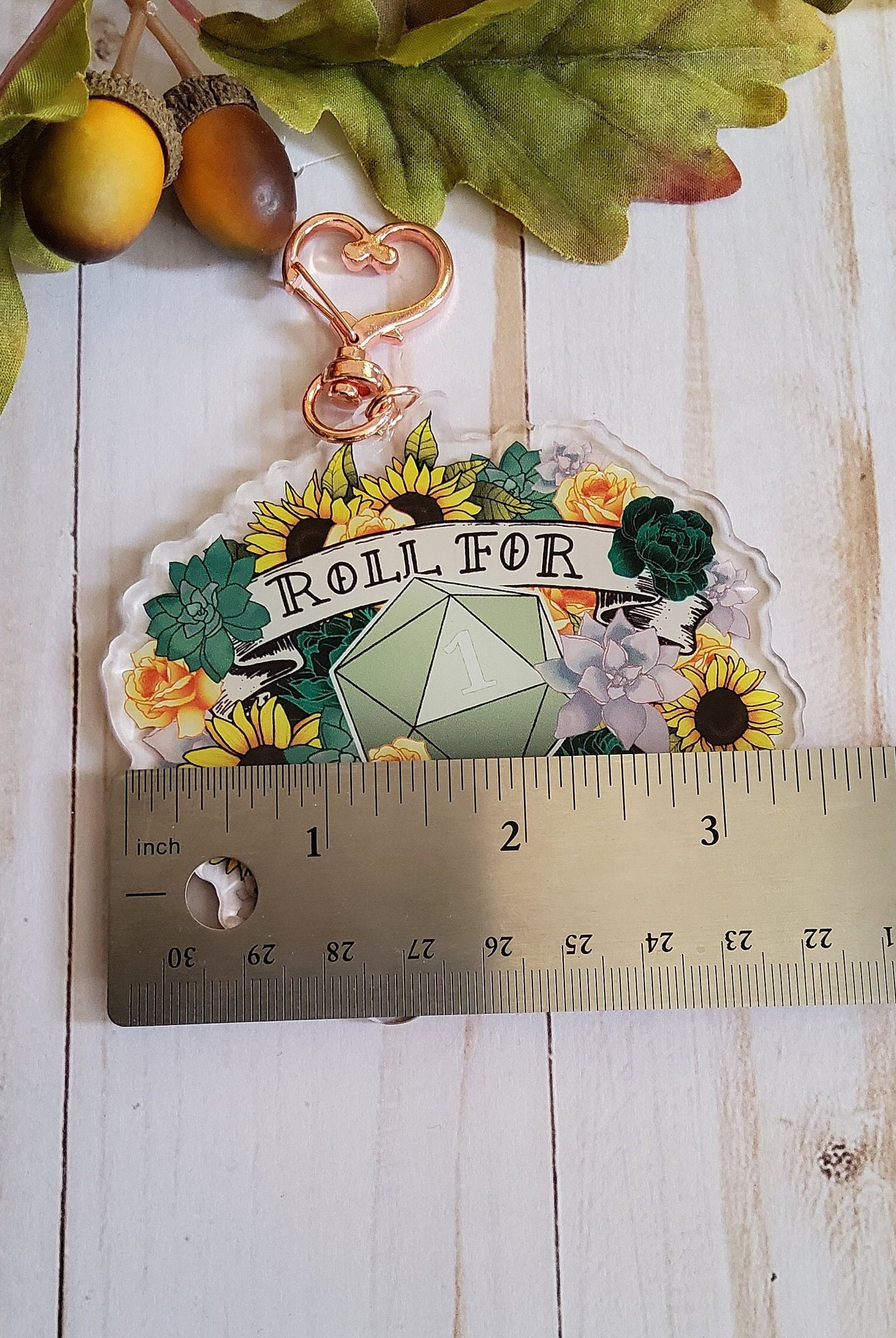 DOUBLE SIDED: Roll for Mental Health D20 Acrylic Charm , Roll for Mental Health Charm , Mental Health Charm , Mental Health Acrylic Charm