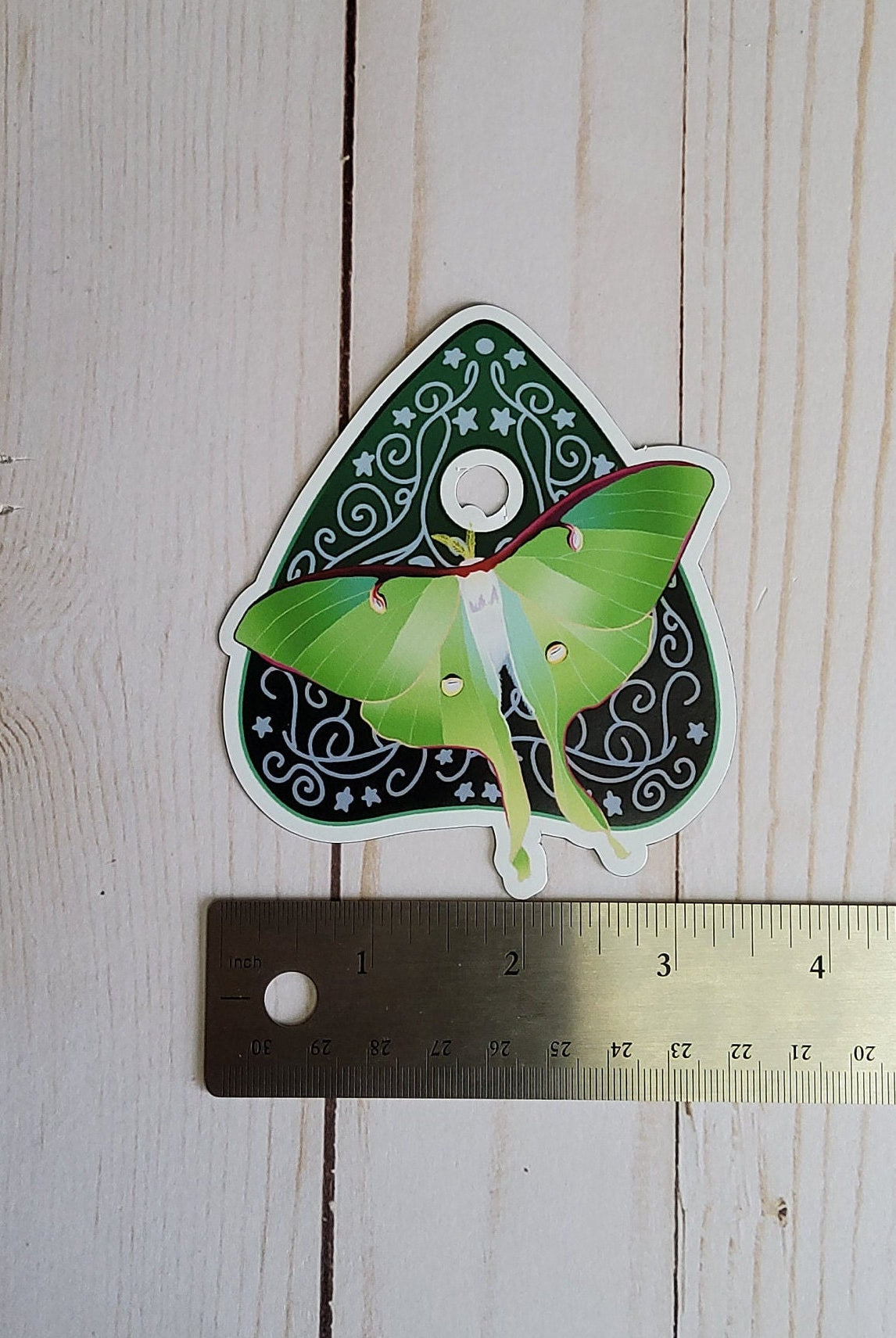 MAGNET: Luna Moth Planchette Decorative Magnet , Luna Moth Magnet , Luna Moth Decorative Magnet , Moth Magnet , Planchette Magnet