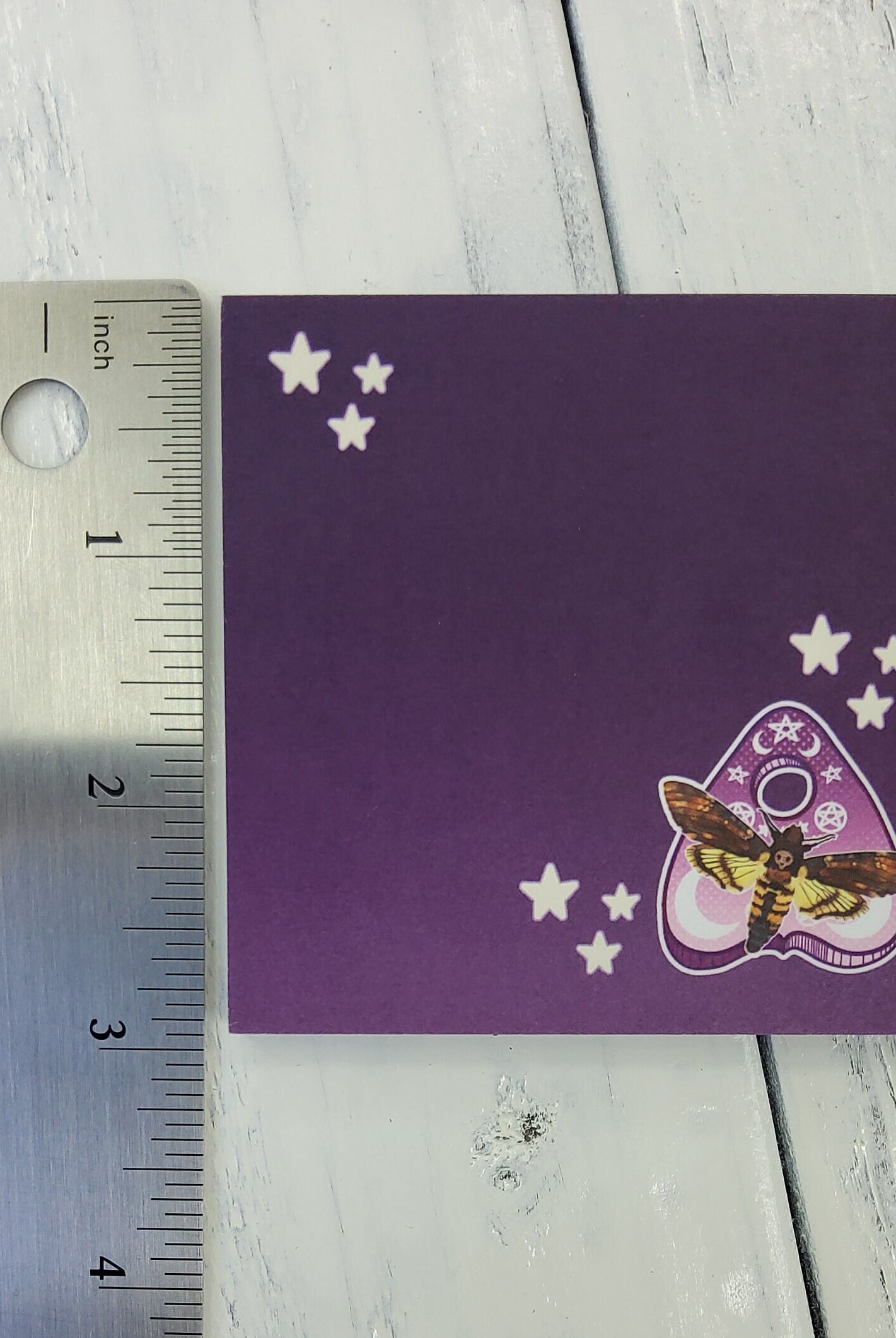 STICKY NOTES: Death's Head Hawkmoth Planchette Sticky Notes , Purple Planchette Hawkmoth Stationery , Hawkmoth Art