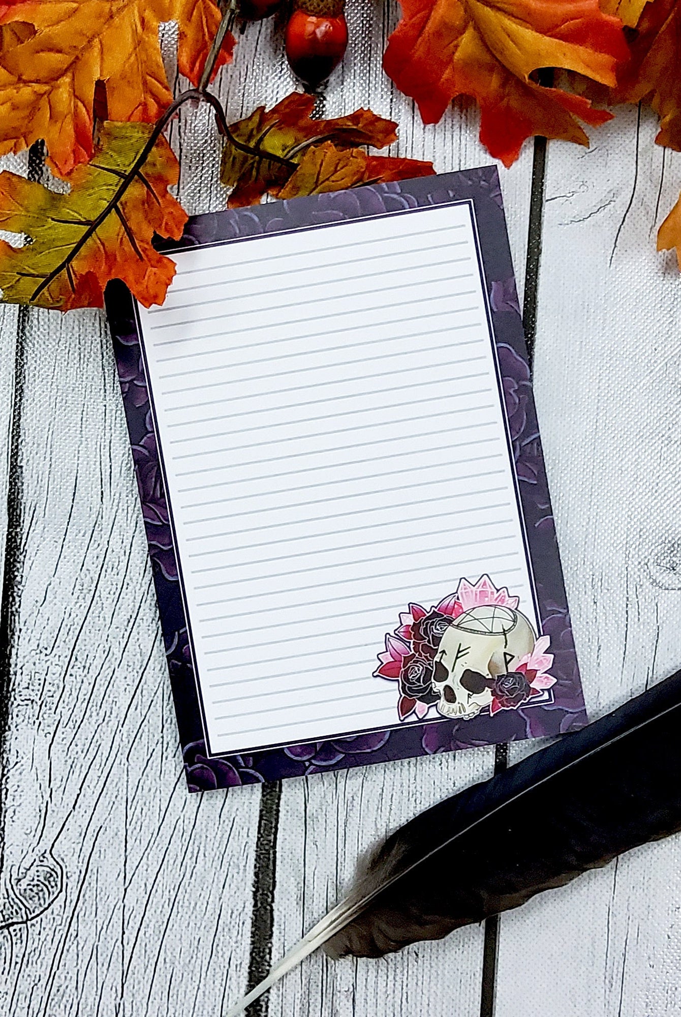 NOTEPAD: Rune Skull To Do List Notepad , Purple Rune Skull Notepad , Rune Skull To Do Notepad , Rune Skull Stationary