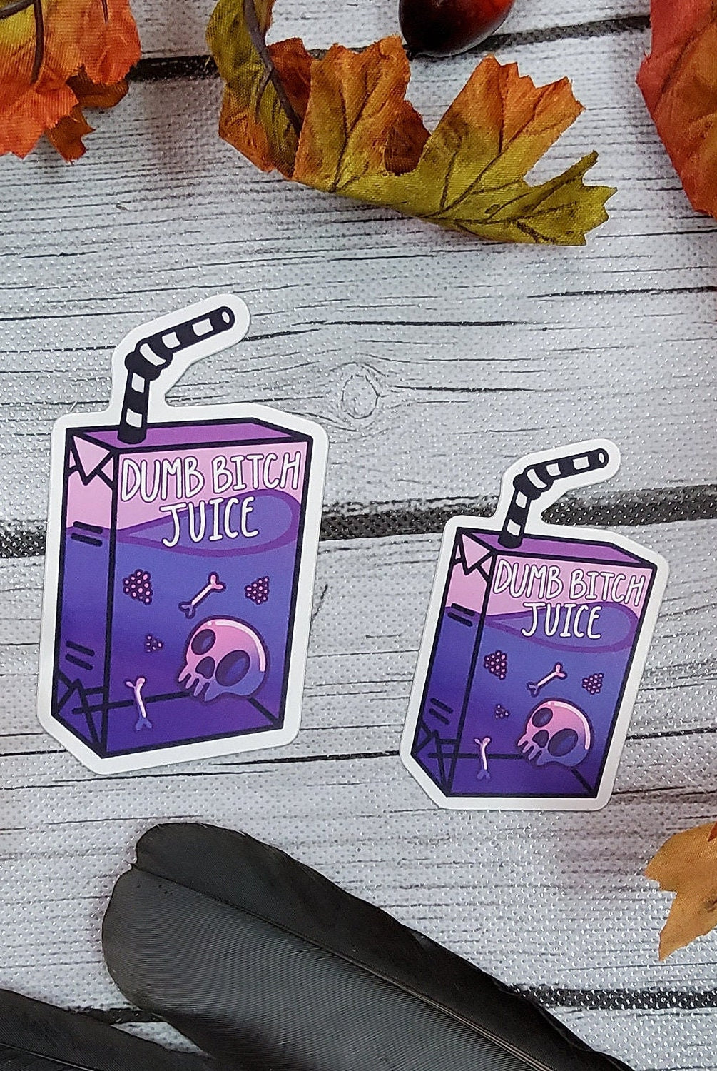 MATTE STICKER: Dumb Bitch Juice Carton Die Cut Sticker , Purple Juice Carton , Juice Sticker , Juice Carton Sticker , Kawaii Juice Sticker