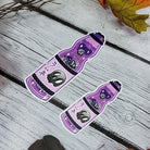 MATTE STICKER: Purple Glass Bottle Drink Skull Sticker , Skull Drink Sticker , Skull Purple Sticker , Purple Drink Sticker , Glass Bottle