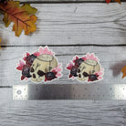 MATTE STICKER: Pastel Grunge Skull and Roses Sticker , Pastel Skull Sticker , Roses Sticker , Crystal Skull and Roses , Stickers