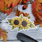 MATTE STICKER: Sunflower Botanical Illustration , Sunflower Sticker , Yellow and Gold Sunflower Sticker , Sunflower Vibes , Sunflowers