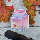 MATTE STICKER: Peach Milk Carton Sticker , Milk Carton Sticker , Pastel Milk Carton , Peach Fruit Stickers , Milk Stickers , Fruit Sticker