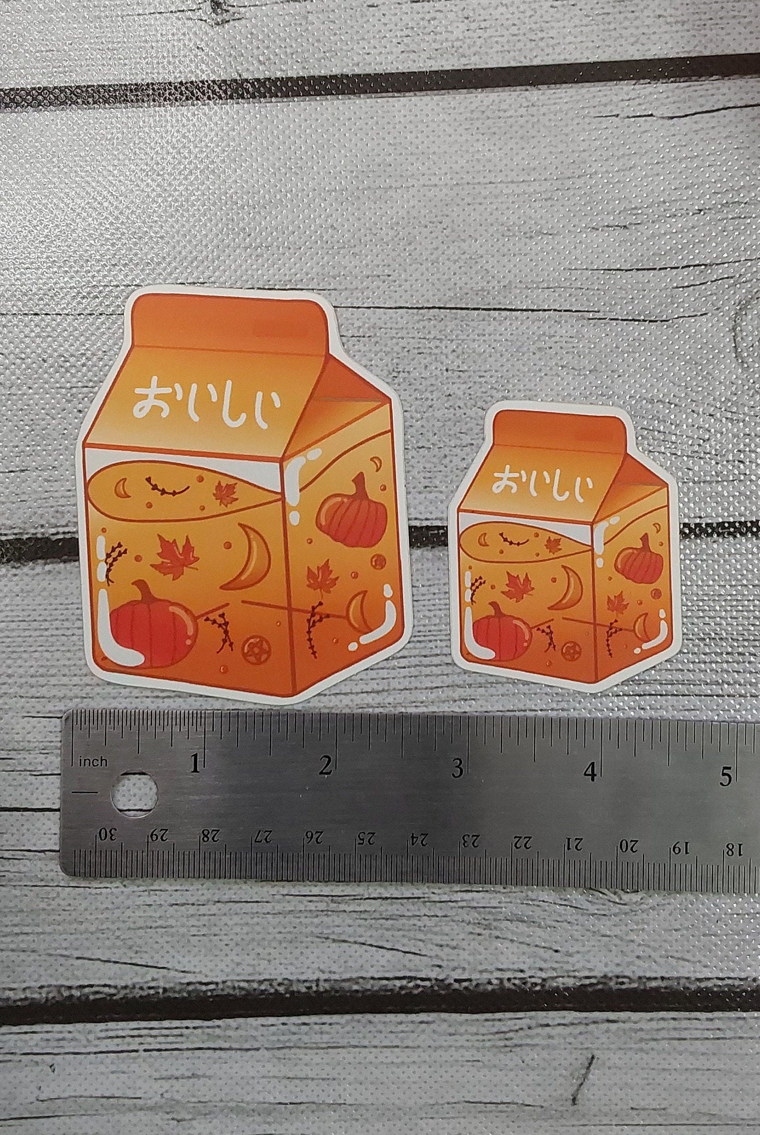 MATTE STICKER: Fall Milk Carton Sticker , Milk Carton Sticker , Fall Milk Carton , Fall Stickers , Autumn Stickers , Pumpkin Stickers