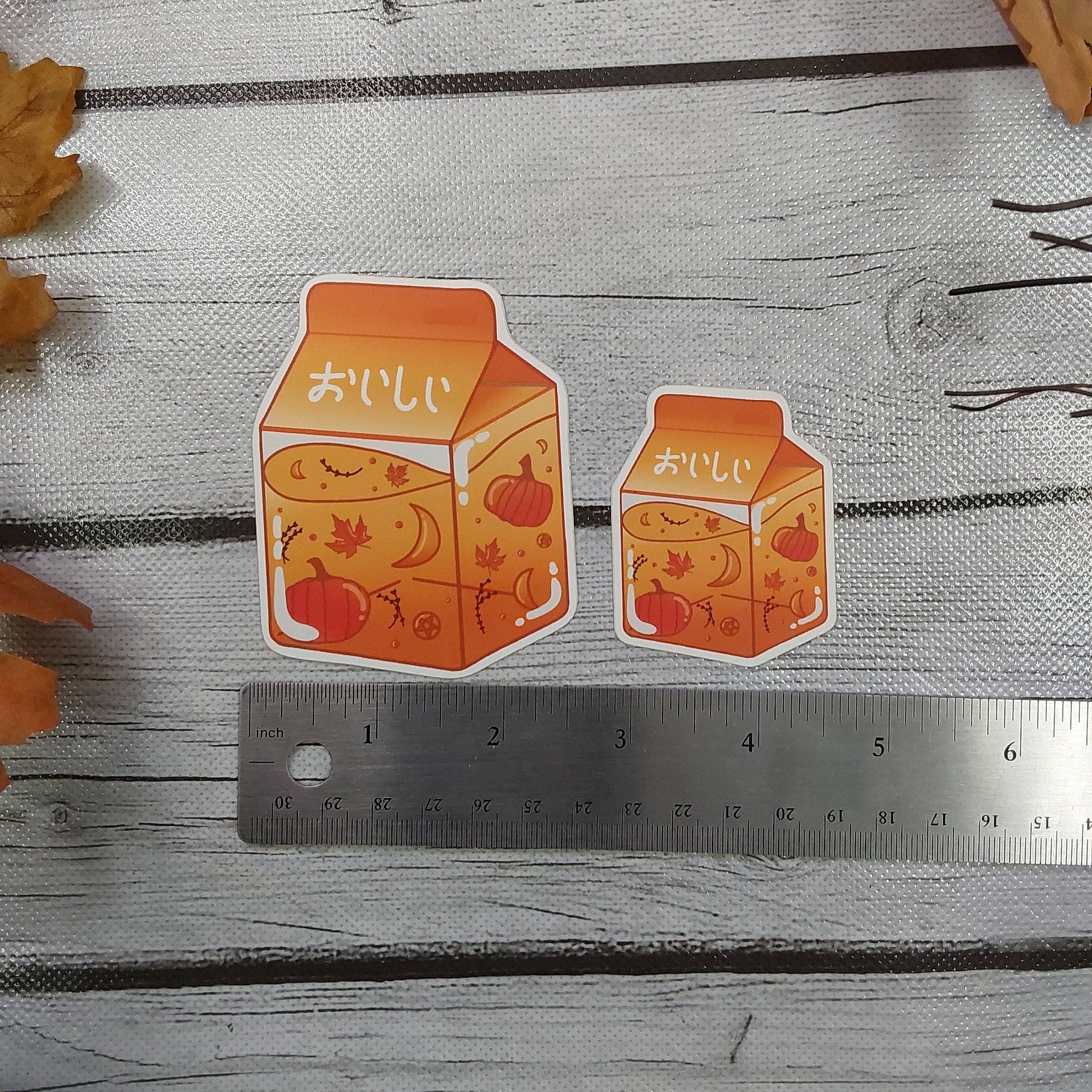 MATTE STICKER: Fall Milk Carton Sticker , Milk Carton Sticker , Fall Milk Carton , Fall Stickers , Autumn Stickers , Pumpkin Stickers