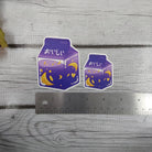 MATTE STICKER: Night Milk Carton , Milk Carton Sticker , Milk Carton , Moon and Stars Stickers , Moon Stickers , Night Stickers , Aesthetic
