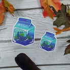 MATTE STICKER: Ocean Milk Sticker Die Cut Sticker , Manta Ray Milk Sticker , Blue Ocean Milk Sticker , Manta Ray Sticker , Ocean Vibes