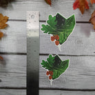 MATTE STICKER: Green Acorn and Oak Crystal , Green Crystal Sticker , Crystal Sticker , Witchy Crystal Sticker , Crystal Stickers , Acorns