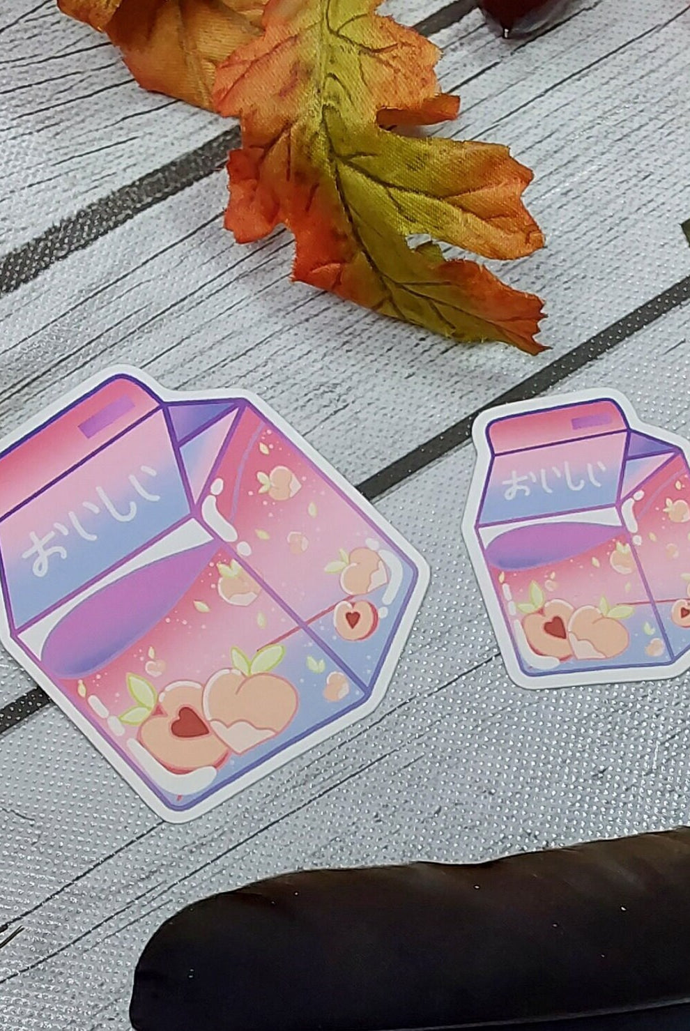 MATTE STICKER: Peach Milk Carton Sticker , Milk Carton Sticker , Pastel Milk Carton , Peach Fruit Stickers , Milk Stickers , Fruit Sticker