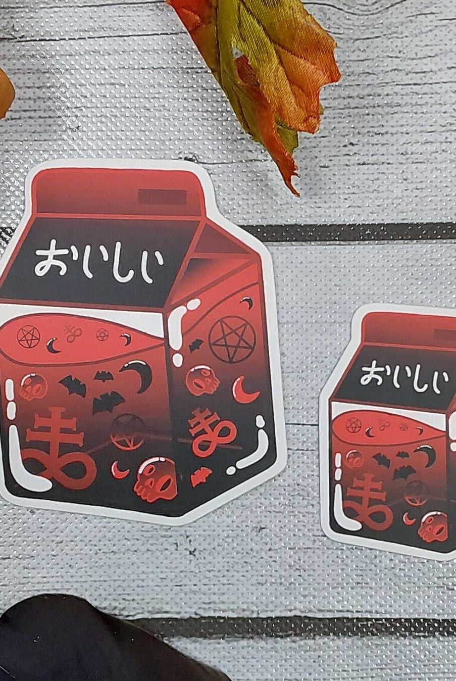 MATTE STICKER: Satan Milk Carton Sticker , Milk Carton Sticker , Red Milk Carton , Leviathan Cross Stickers , Milk Stickers , Hell Sticker