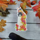 MATTE STICKER: Autumn Lighthouse Die Cut , Fall Lighthouse Sticker , Fall Lighthouse , Autumn Lighthouse , Lighthouse Sticker , Autumn