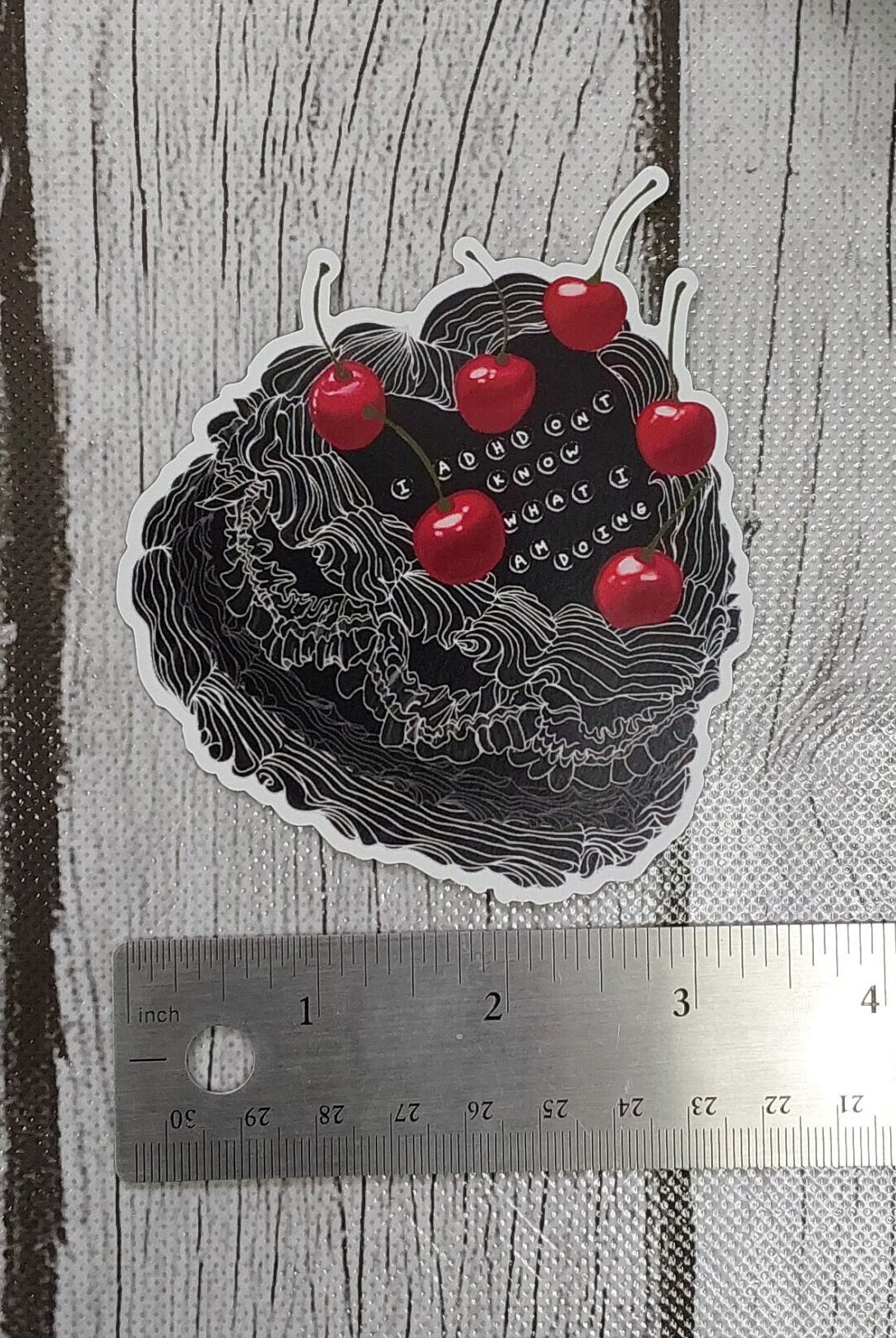 MAGNET: I ADHD'ont Know What I Am Doing Goth Cake Decorative Magnet , Cake Magnet , Funny Decorative Magnet , Cake Magnet , Goth Magnet