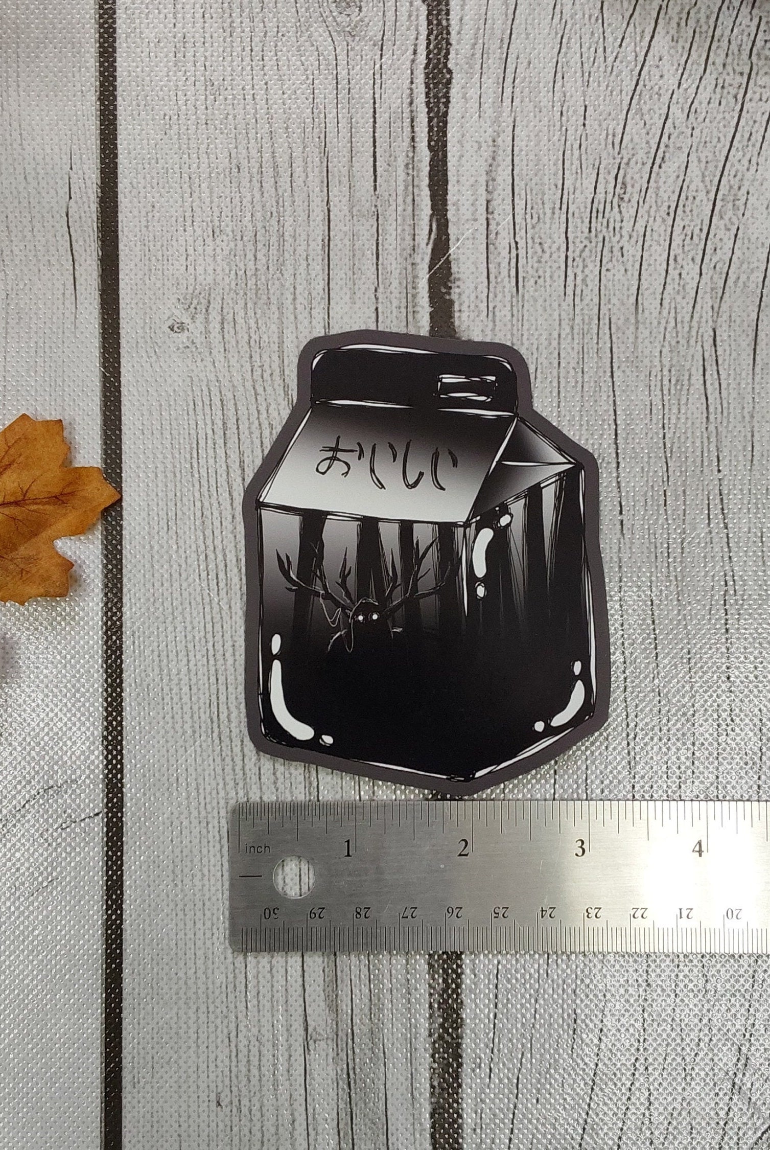 MAGNET: The 'Watcher' Creepy Milk Carton Decorative Magnet , Black Milk Carton Magnet , Cryptid Magnet , Black Magnet
