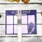 Become a Witch Worth Burning Purple Coffin and Flowers Weekly Planner