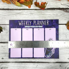 Become a Witch Worth Burning Purple Coffin and Flowers Weekly Planner